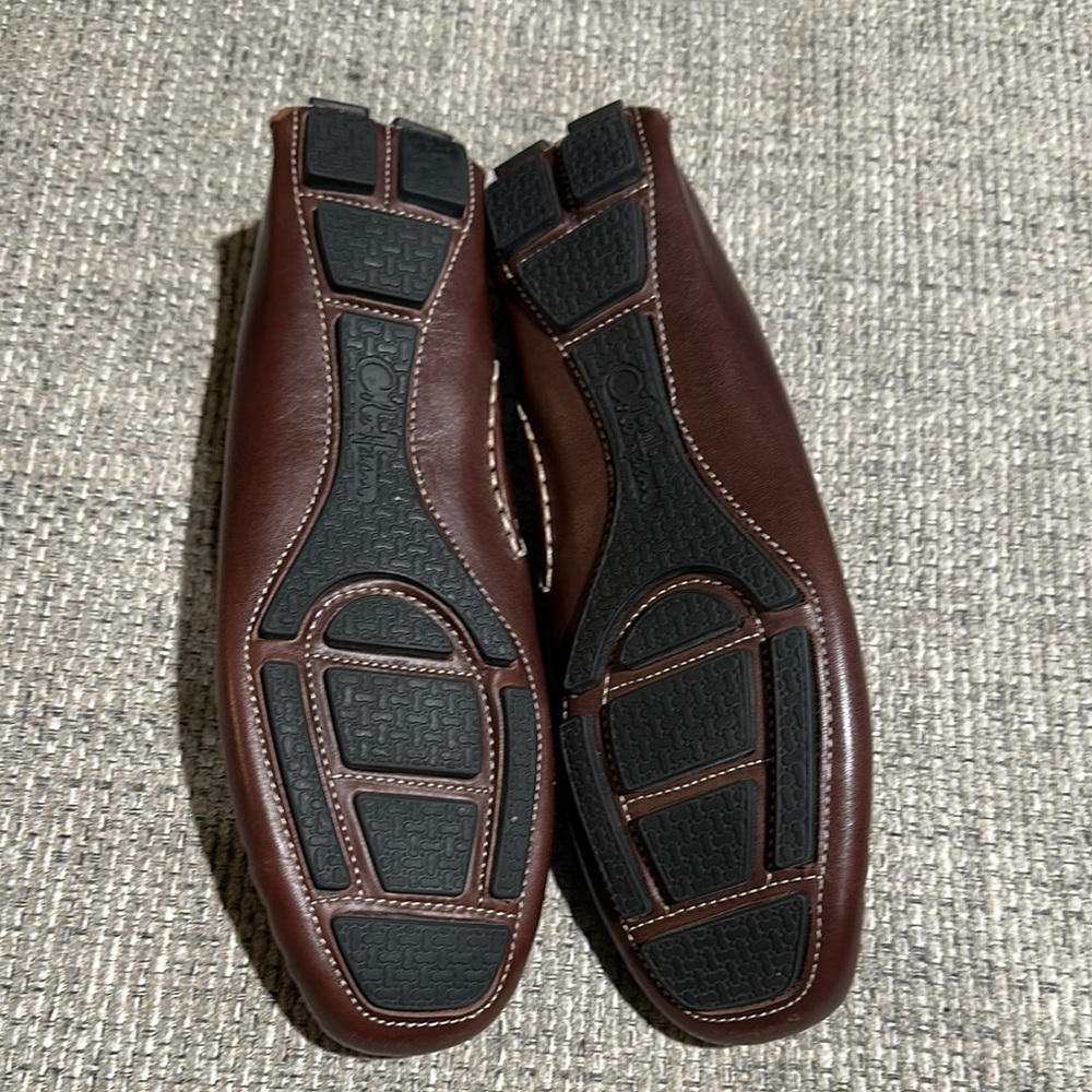 Cole Haan Brown Leather Moccasin Flats - Picture 3 of 7